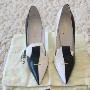 Burberry Black and White Women's Heels